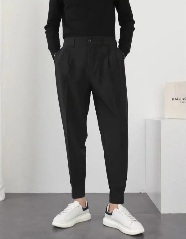 Pantalon blazer tapered à pinces pour homme