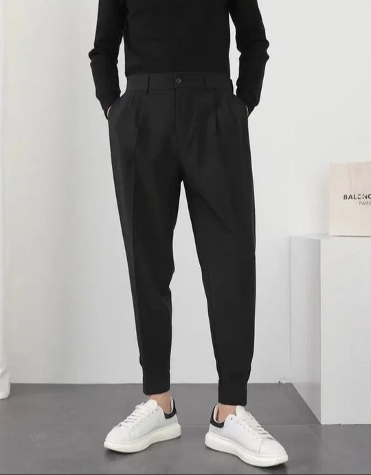 Pantalon blazer tapered à pinces pour homme