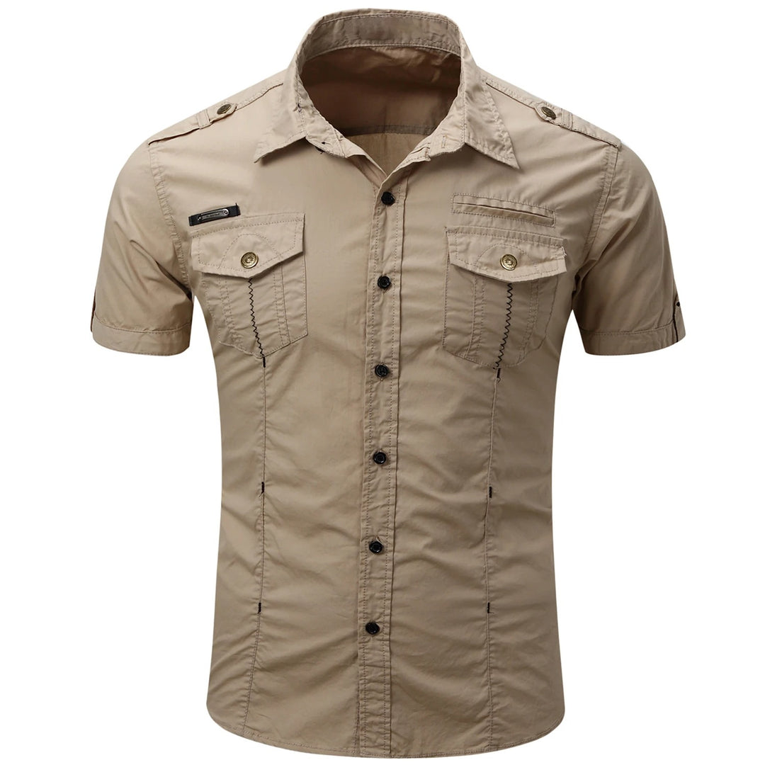 Chemise de travail tactique en coton pour homme