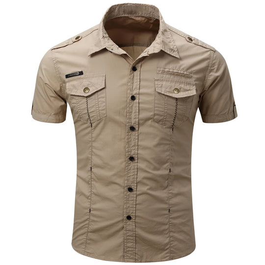 Chemise de travail tactique en coton pour homme