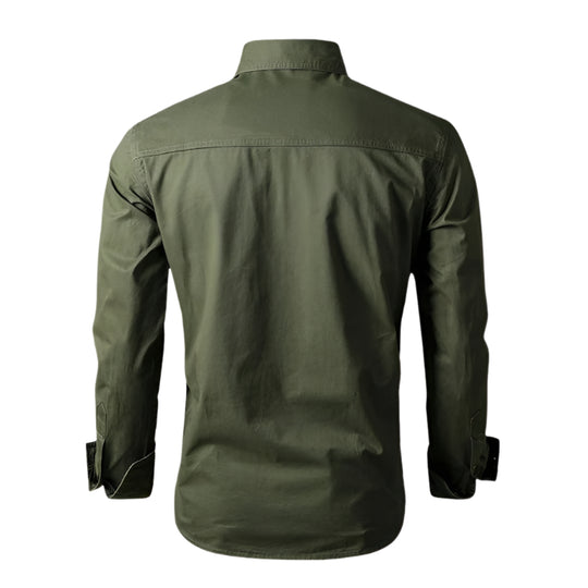Chemise militaire à manches longues pour homme