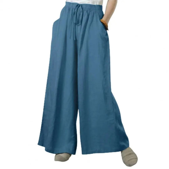 Pantalon large décontracté droit pour femme