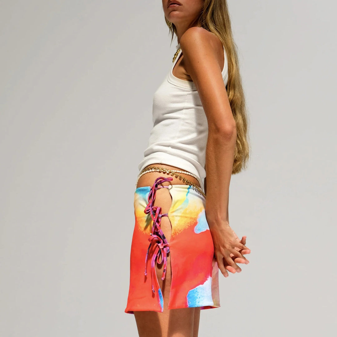 Jupe moulante tie-dye pour femme