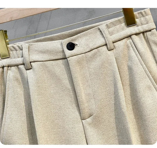 Pantalon de costume en laine mélangée pour homme