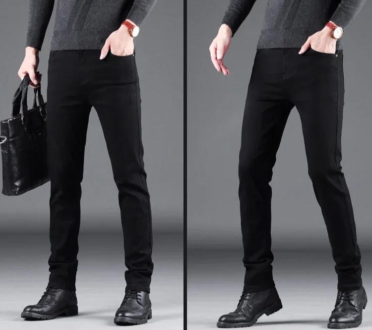 Hommes Pure Black Slim Jeans