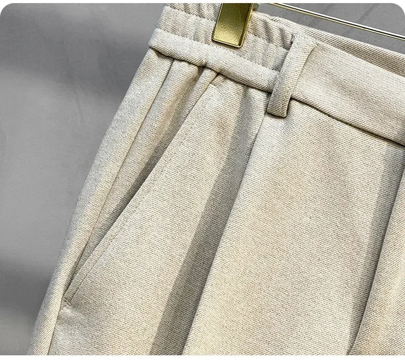 Pantalon de costume en laine mélangée pour homme