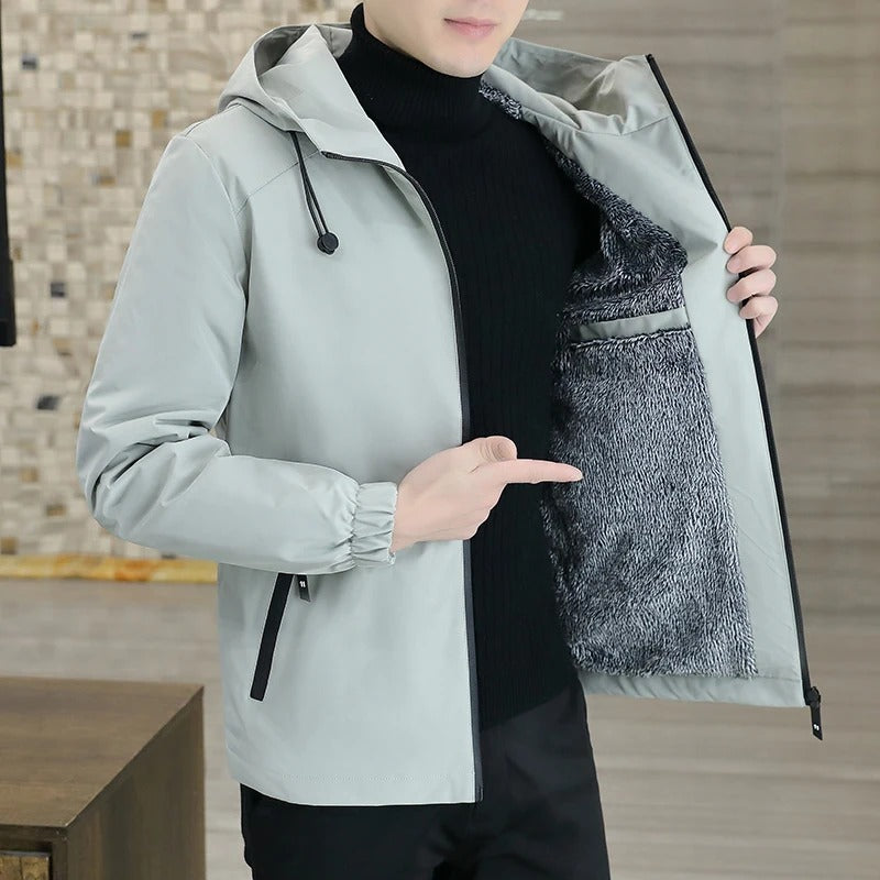 Veste coupe-vent en polaire thermique pour hommes