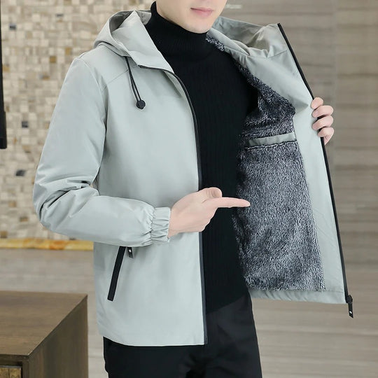 Veste coupe-vent en polaire thermique pour hommes