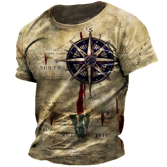 T-shirt vintage Compass pour homme