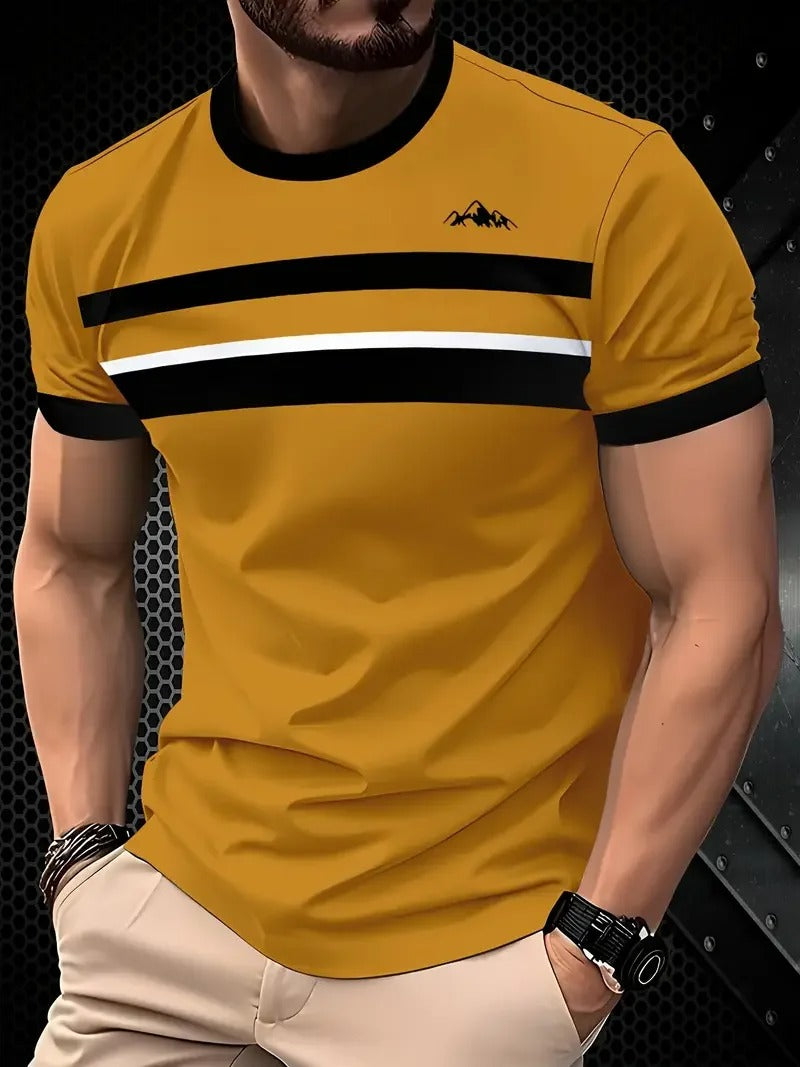 T-shirt d'été classique à rayures pour homme