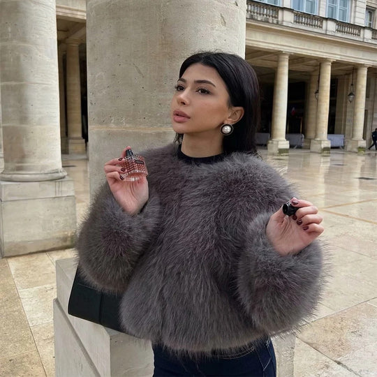 Manteau de fourrure vintage pour femme