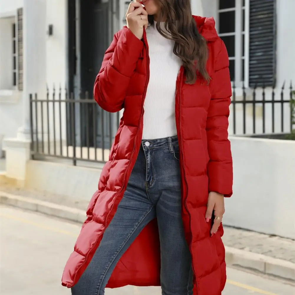Parka à capuche épaisse et rembourrée pour femme