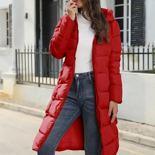 Parka à capuche épaisse et rembourrée pour femme