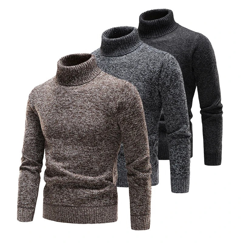Pull polaire à col roulé pour hommes