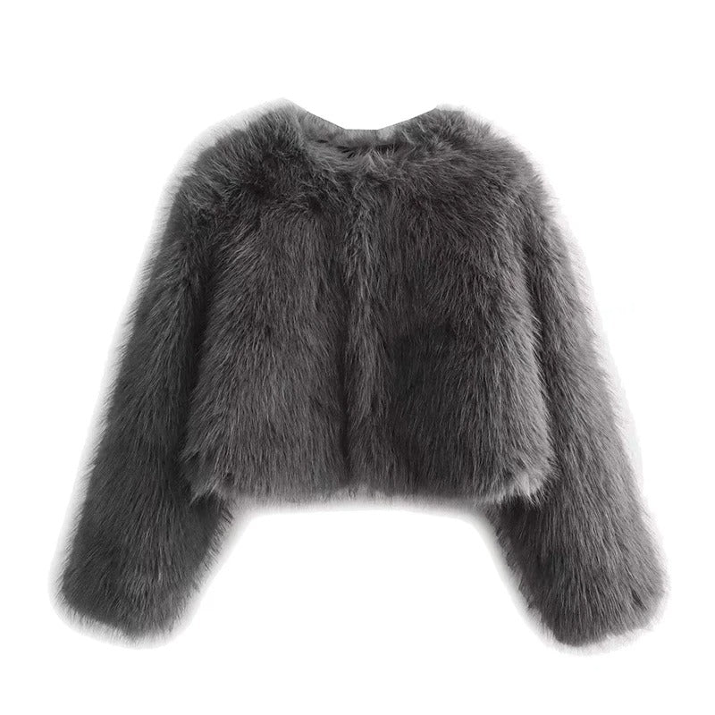 Manteau de fourrure vintage pour femme