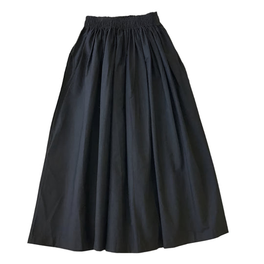 Jupe mi-longue plissée trapèze pour femme