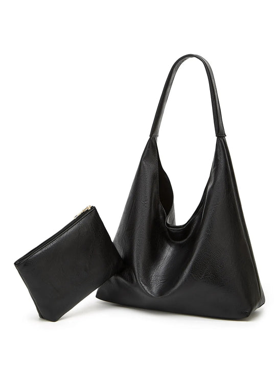 Sac à bandoulière rétro grand format pour femme