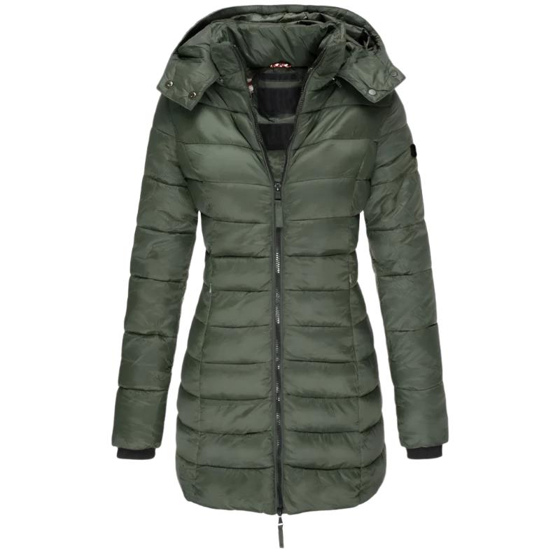 Veste polaire matelassée à manches longues pour femmes