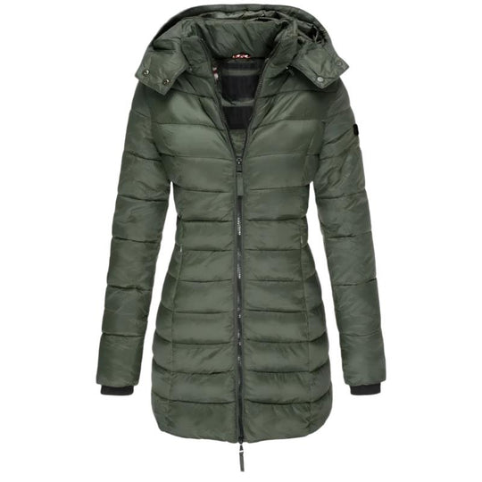 Veste polaire matelassée à manches longues pour femmes
