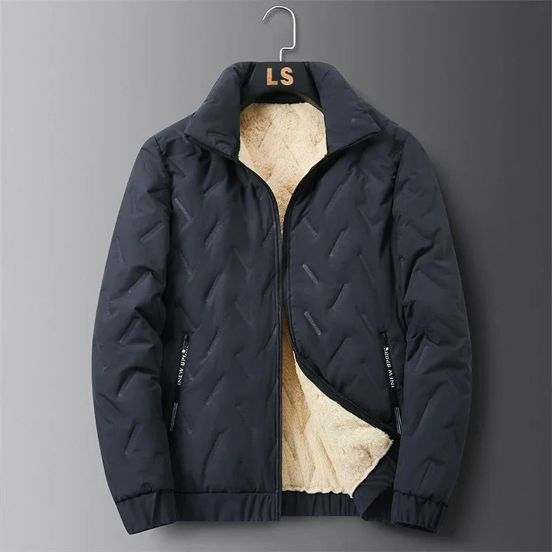 Veste en laine d'agneau épaissie pour hommes