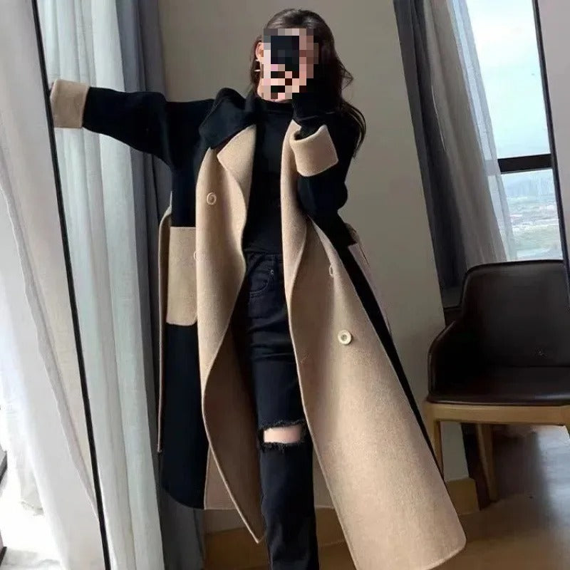 Manteau en laine cachemire double face
