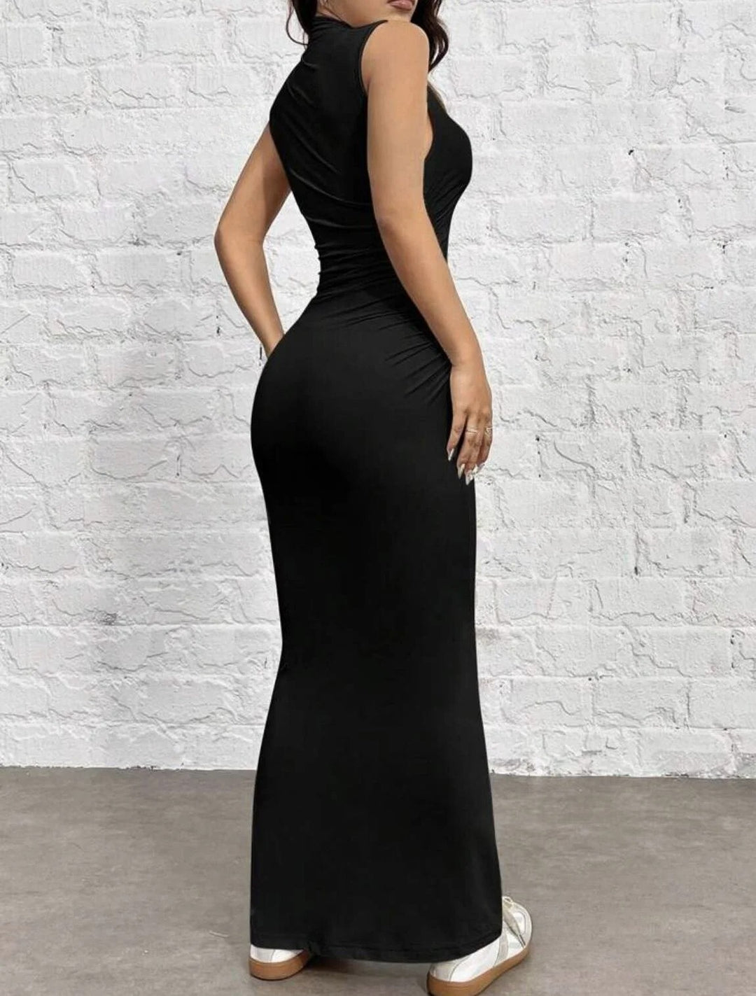 Robe gilet à taille froissée pour femmes