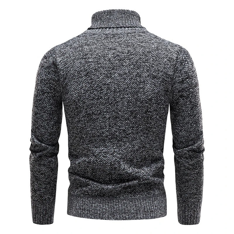 Pull polaire à col roulé pour hommes