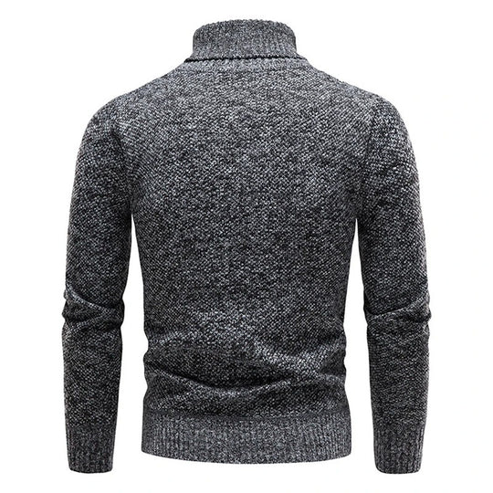 Pull polaire à col roulé pour hommes