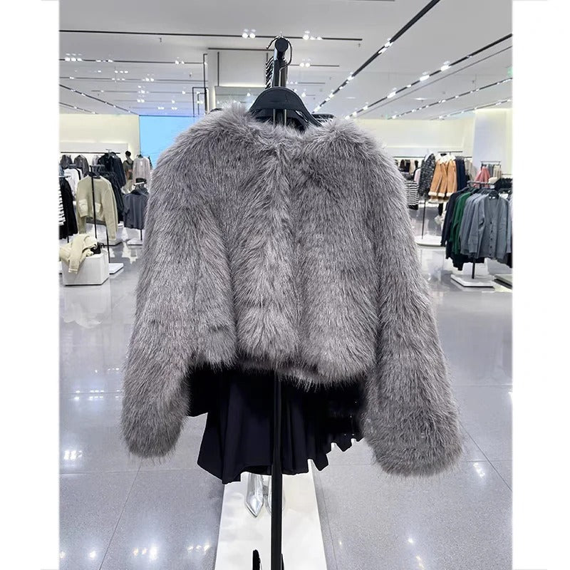 Manteau de fourrure vintage pour femme
