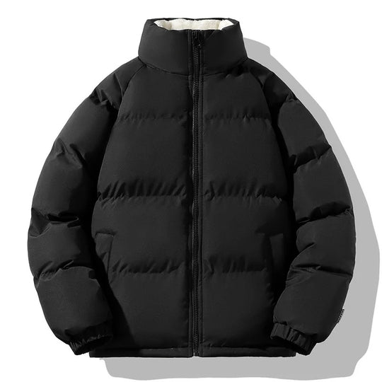 Veste à col montant en polaire épaisse pour hommes