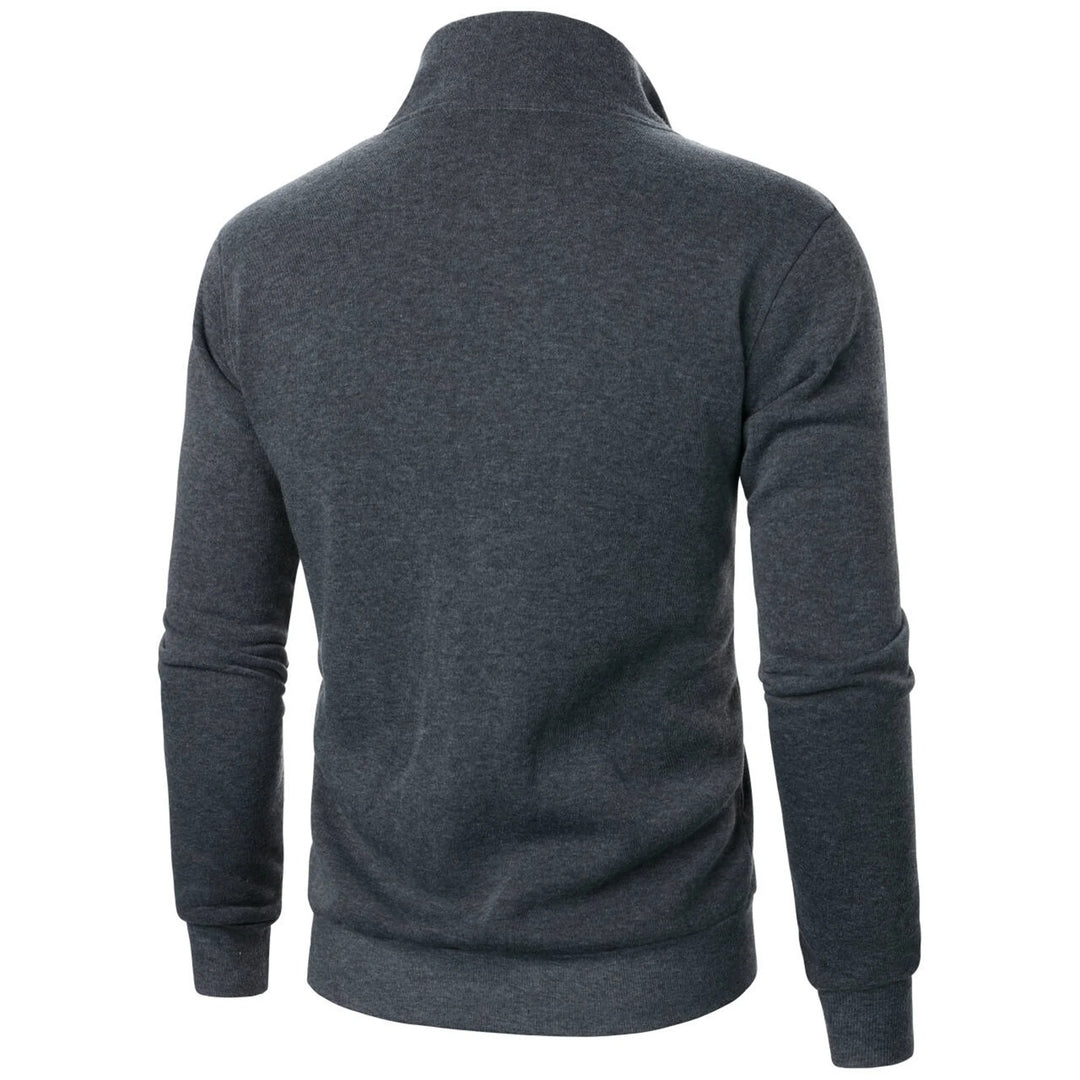 Veste zippée décontractée à col montant pour hommes