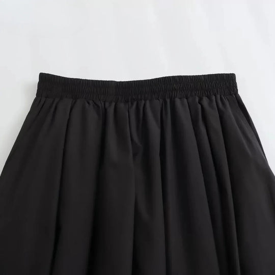 Jupe trapèze plissée large pour femme