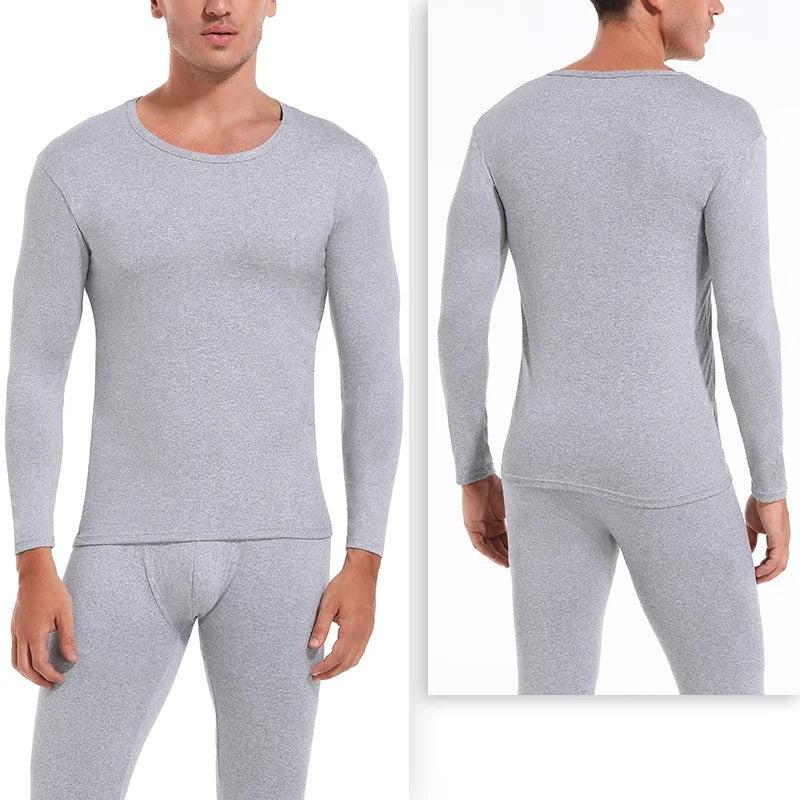 Ensemble chemise et legging thermique doublé en polaire pour hommes
