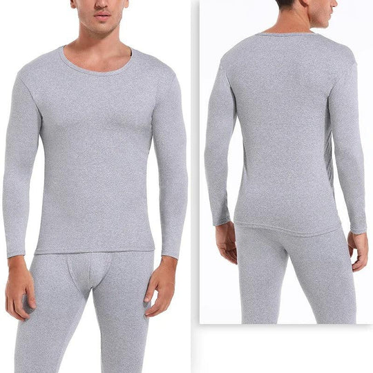 Ensemble chemise et legging thermique doublé en polaire pour hommes