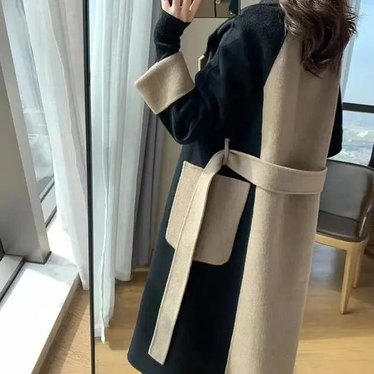 Manteau en laine cachemire double face