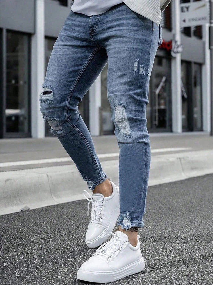 Jean skinny déchiré pour homme