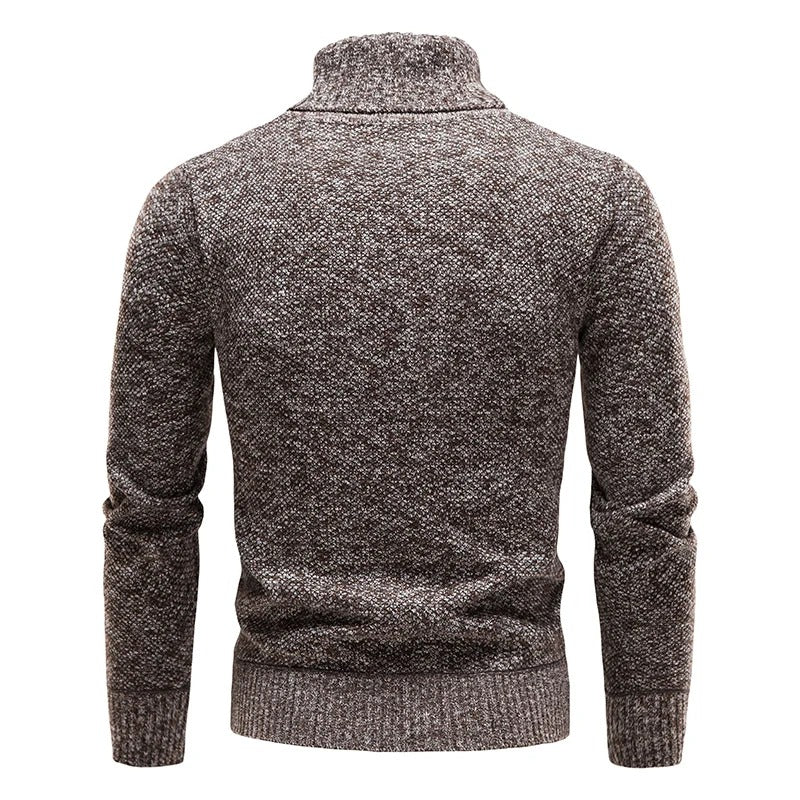 Pull polaire à col roulé pour hommes