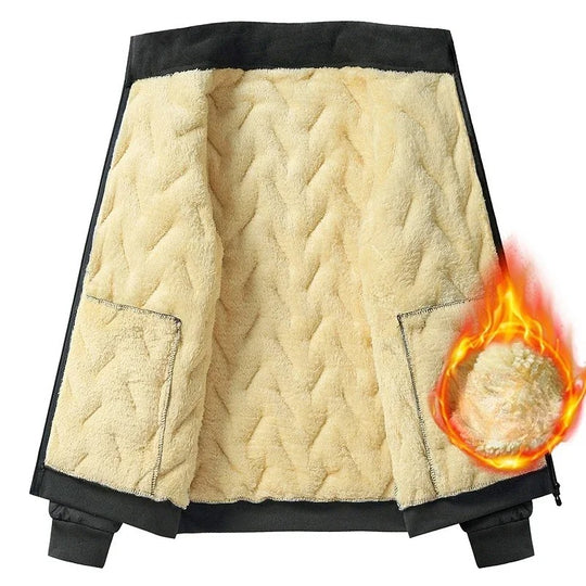 Veste en laine d'agneau épaissie pour hommes