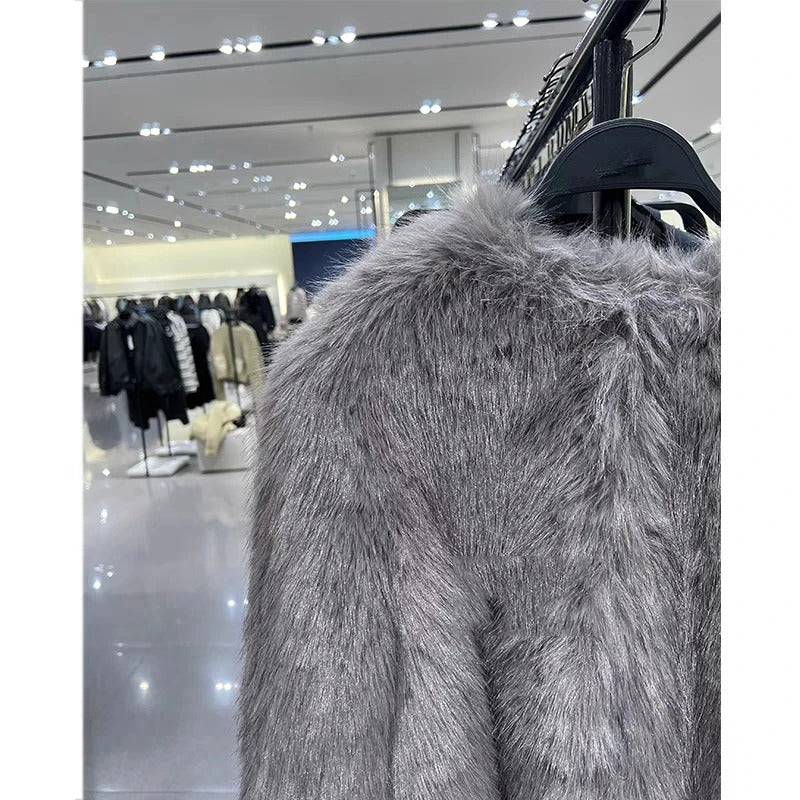 Manteau de fourrure vintage pour femme