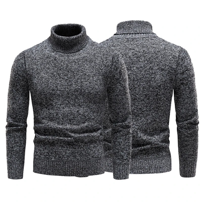 Pull polaire à col roulé pour hommes