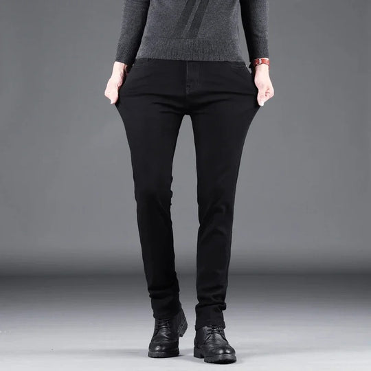 Hommes Pure Black Slim Jeans