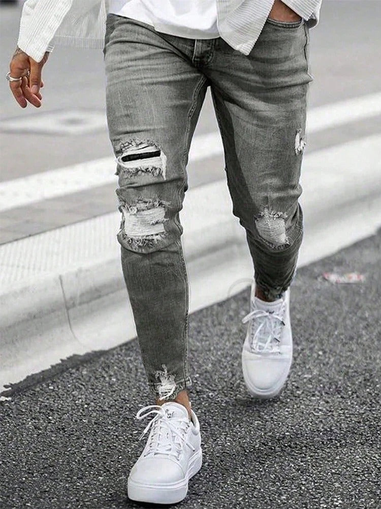 Jean skinny déchiré pour homme