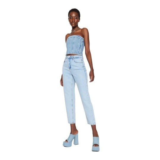 Pantalon en jean droit pour femme