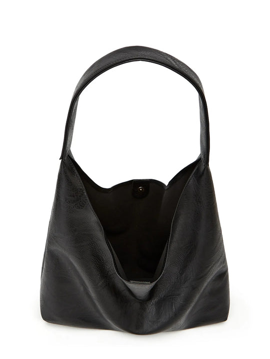 Sac à bandoulière rétro grand format pour femme