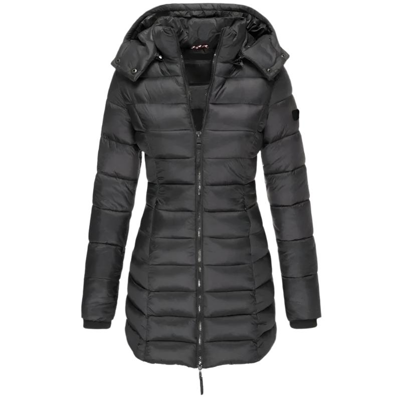 Veste polaire matelassée à manches longues pour femmes