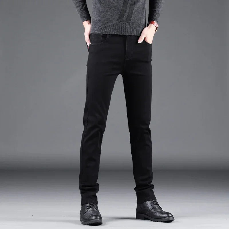 Hommes Pure Black Slim Jeans