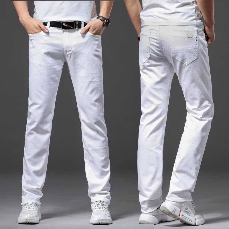 Jean slim blanc pour homme