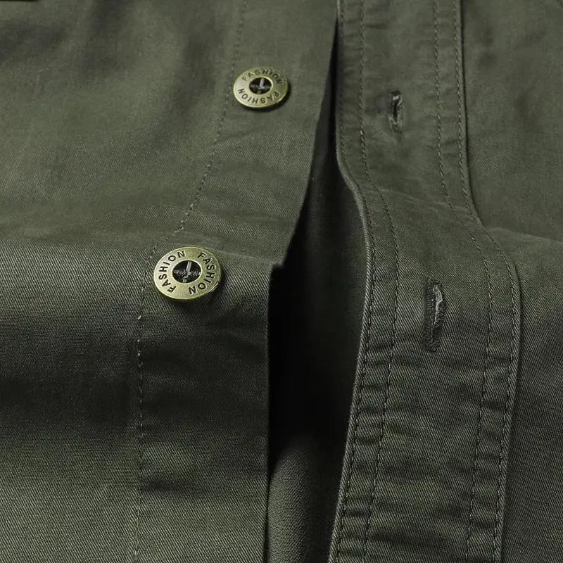 Chemise militaire à manches longues pour homme