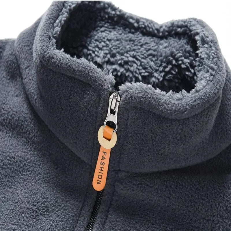Veste zippée doublée de polaire pour hommes