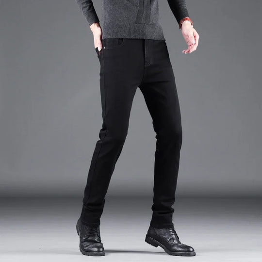 Hommes Pure Black Slim Jeans